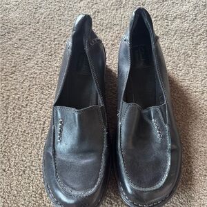 Clarks Black Leather Loafers
